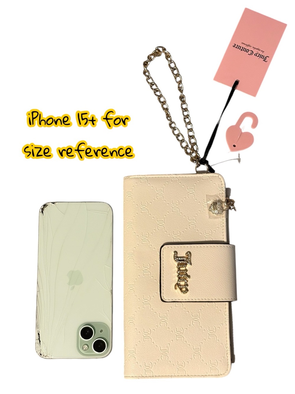 Juicy Couture Cream embossed bifold